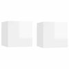 vidaXL Nachtkastjes 2 st 30,5x30x30 cm bewerkt hout hoogglans wit