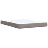 vidaXL Boxspring met matras stof taupe 140x200 cm