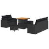 vidaXL Tuin Sofa Set 8 st 5-Aantal zitplaatsen Zwart poly rattan