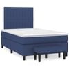 vidaXL Boxspring met matras stof blauw 120x190 cm