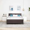 vidaXL Boxspringbed met matras Donkerbruin 140 x 190 cm Stof