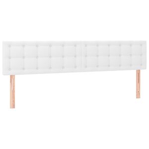 vidaXL Hoofdborden 180x5x78/88 cm kunstleer wit