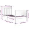 vidaXL Bedframe massief hout 90x200 cm