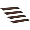 vidaXL Traplopers 4 st 100 x 30 x 2 cm Donkerbruin Massief beukenhout