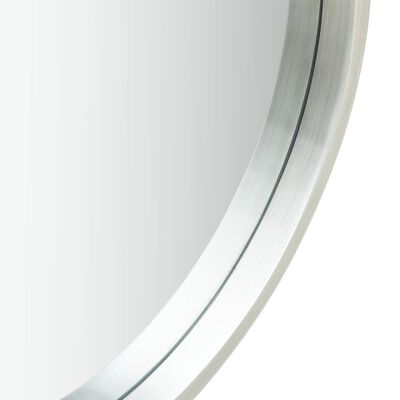 vidaXL Wandspiegel met band 60 cm zilverkleurig