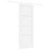 vidaXL Schuifdeur 78 x 202 cm Bewerkt hout Wit