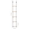 vidaXL Ladder met 5 sporten 210 cm massief grenenhout