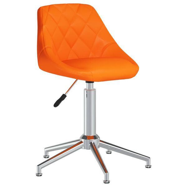 vidaXL Eetkamerstoelen draaibaar 2 st kunstleer oranje