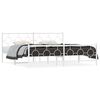 vidaXL Bedframe met hoofd- en voeteneinde metaal wit 200x200 cm