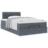 vidaXL Bed poef met matras 120x190 cm fluweel donkergrijs
