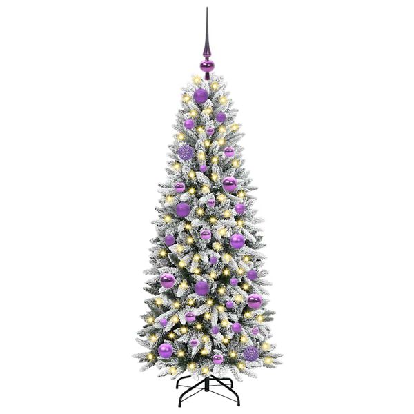 vidaXL Kunstkerstboom Wit 120 cm PVC en Plastic en Staal en PE