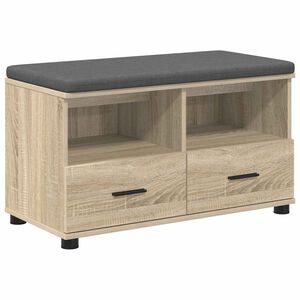 vidaXL Halbank met kussen met lade Sonoma Eiken 80 x 38 x 46 cm