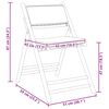 vidaXL Bistrostoelen 2 st inklapbaar met kussens bamboe cr&egrave;mewit