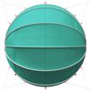 vidaXL Pooldome Groen 430 x 430 x 210 cm 185T polyester met PU-coating