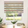 vidaXL Zebra Blind 130x100 cm stofbreedte 125,9 cm polyester zandbruin