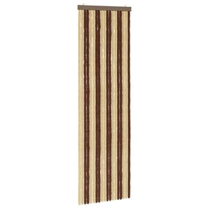 vidaXL Insecten Gordijn Chenille Bruin en beige 56 x 185 cm 100% PP