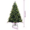 vidaXL Kunstkerstboom met scharnier 150 LEDs Groen 120 cm PVC en PE