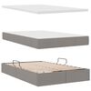 vidaXL Opbergbed met LED met matras met LED Taupe 120 x 190 cm Stof