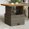 vidaXL Tuintafel 80x80x71 cm poly rattan en acaciahout grijs