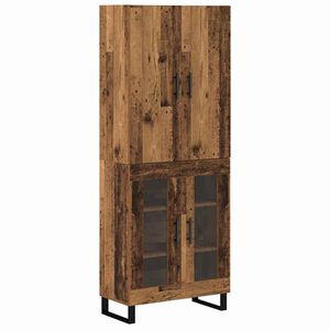 vidaXL Hoge kast 2 pcs Oud Hout 69,5 x 34 x 180 cm