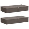 vidaXL Opbergbox 2 pcs Grijs 90 x 48 x 15 cm Nonwoven stof