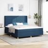 vidaXL Boxspringbed met matras met hoofdeinde Blauw 180 x 200 cm Stof