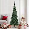 vidaXL Hoek Kunstkerstboom met 300 LED Groen 180 cm PVC en Metaal
