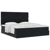 vidaXL Ottoman bed met matrassen 200x200cm fluweel zwart