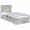 vidaXL Bedframe met lade Beton Grijs 90 x 200 cm Ingenieurshout