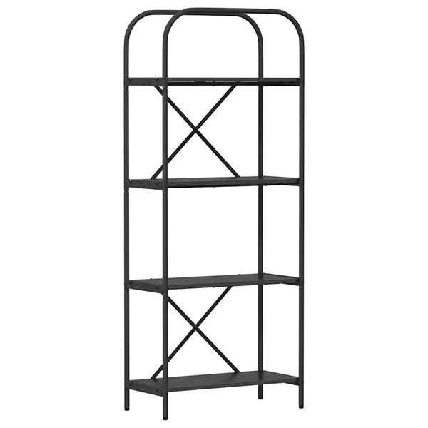 vidaXL Boekenkast Zwart eiken 60 x 30 x 146 cm Bewerkt hout