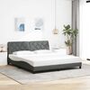 vidaXL Bedframe zonder matras stof donkergrijs 180x200 cm