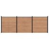 vidaXL Hek set 3 st 526 x 186 cm WPC en Aluminium Bruin