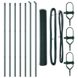 vidaXL Afrasteringspaal Groen