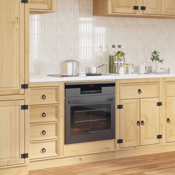 vidaXL Kast met opslag Honing 60 x 46 x 81,5 cm Massief grenenhout