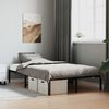 vidaXL Bedframe metaal zwart 120x190 cm