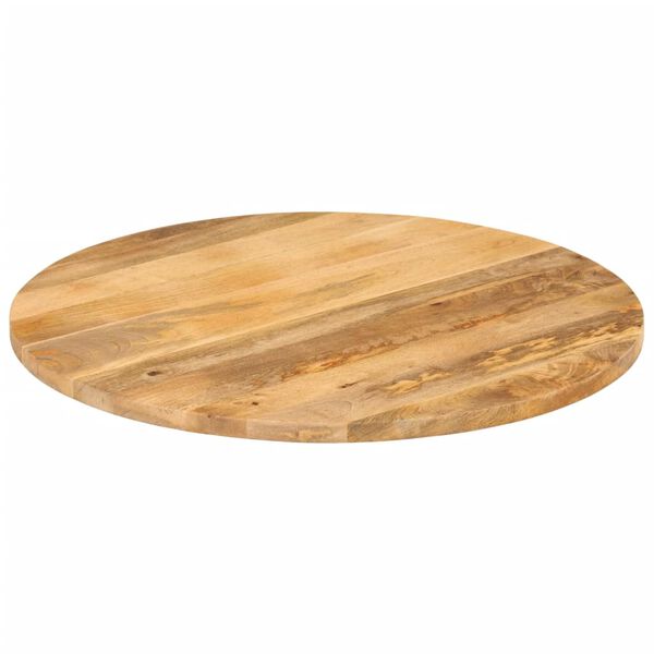vidaXL Tafelblad rond &Oslash; 70x2,5 cm massief ruw mangohout