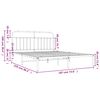 vidaXL Bedframe met hoofdbord metaal wit 183x213 cm