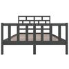 vidaXL Bedframe massief grenenhout grijs 150x200 cm
