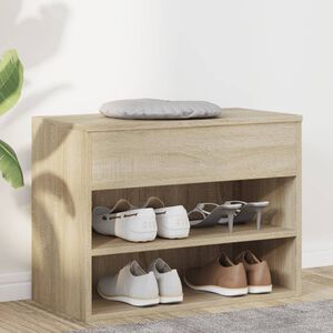 vidaXL Schoenenbank 60x30x45 cm bewerkt hout sonoma eikenkleurig
