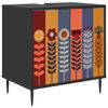 vidaXL Badkamerkast ESSEN Zwart eiken 60 x 40 x 61 cm Bewerkt hout