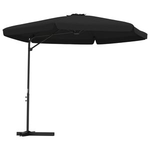 vidaXL Parasol met stalen paal 300 cm zwart