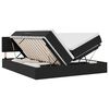 vidaXL Opslag bed met hoofdeinde 2 st Zwart