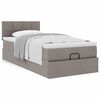 vidaXL Bed met matras 100x200 cm stof taupe