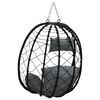 vidaXL Hangende ei-stoel Antraciet 91.5 x 60 x 110 cm poly rattan
