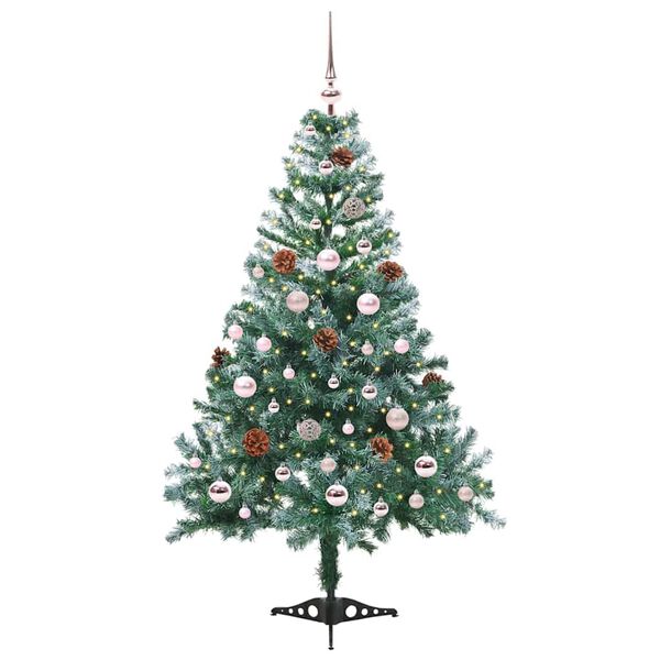 vidaXL Kunstkerstboom met 150 LED Groen 150 cm PVC en Staal
