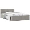 vidaXL Bedframe met hydraulische opslag stof lichtgrijs 140x200 cm