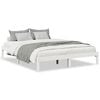 vidaXL Bedframe extra lang zonder matras grenenhout wit 160x220 cm