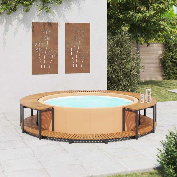 vidaXL Spa-ombouw 273x53 cm massief acaciahout