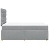 vidaXL Boxspring met matras stof lichtgrijs 120x190 cm