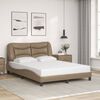 vidaXL Bedframe zonder matras "Hvar" kunstleer cappuccinokleurig 140x200 cm